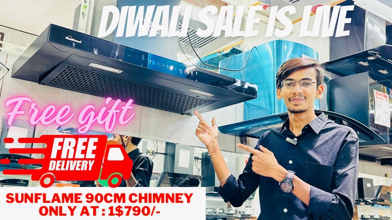 SUNFLAME 90CM CHIMNEY || DIWALI SALE IS LIVE🤩|| FREE GIFT || FREE DELIVERY || Balaji enterprises ||