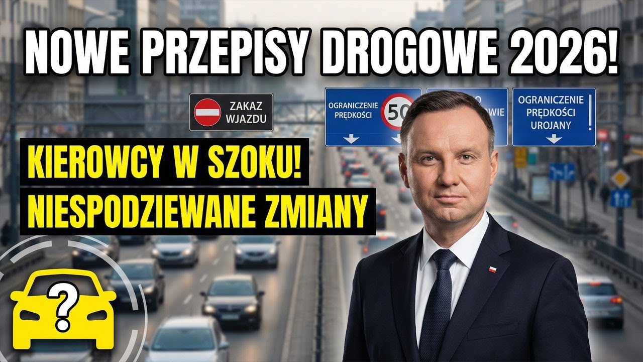Nowe przepisy drogowe na rok 2026! Kierowcy w szoku &ndash; ważne zmiany, o kt&oacute;rych nikt nie m&oacute;wi