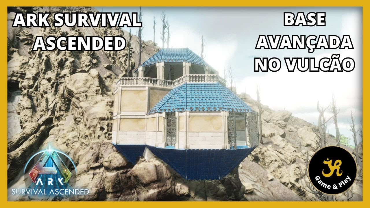 ARK SURVIVAL ASCENDED - Base Avançada do Vulcão - MAPA The Island #arksurvivalascended
