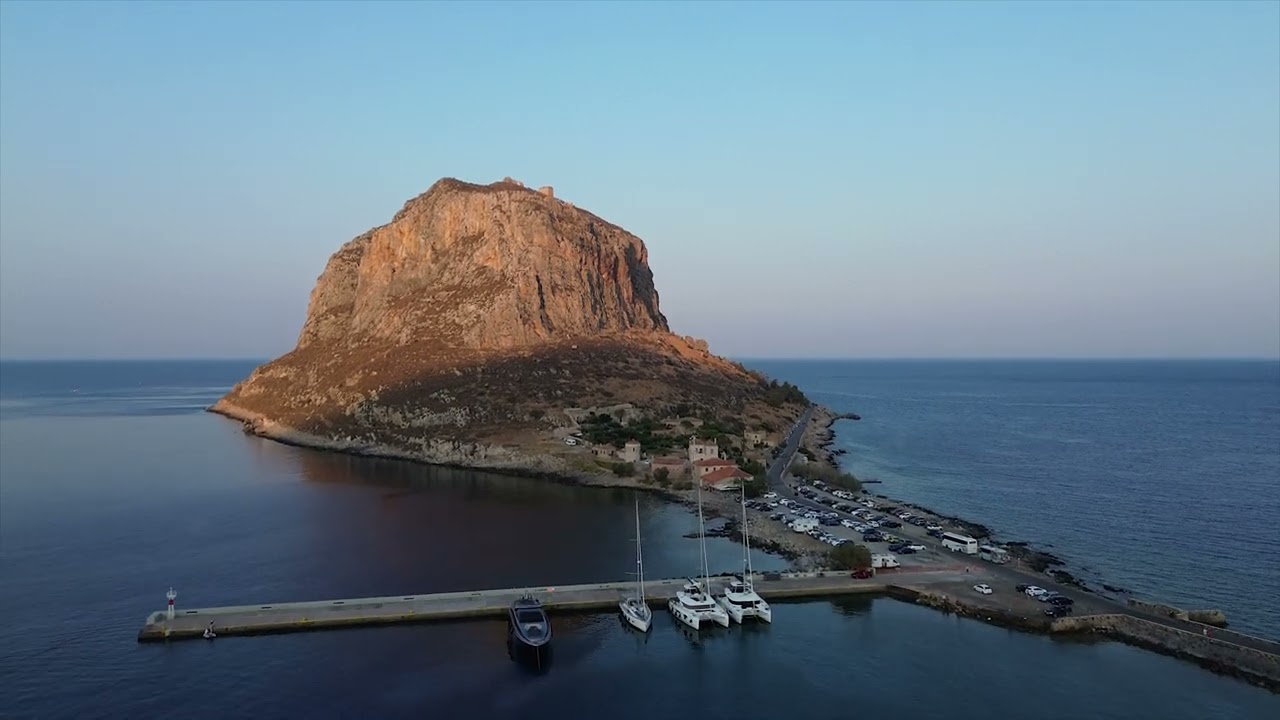 ΜΟΝΕΜΒΑΣΙΑ, Λακωνία - MONEMVASIA, Peloponnese, GREECE ... with drone!