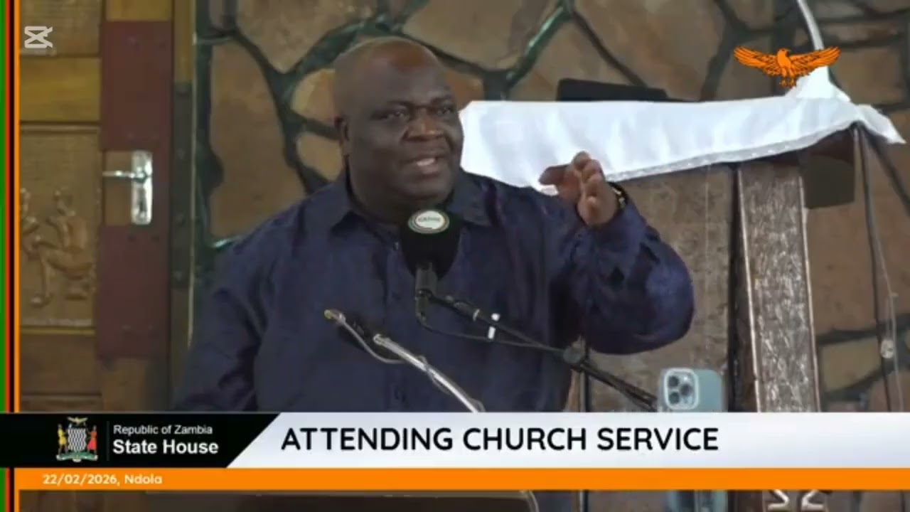 President HH attending Church Service at  St Joseph Catholic Church,  Chifubu Parish in Ndola