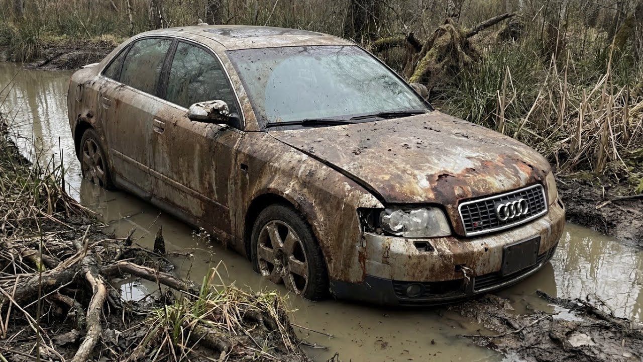 Rescued a Rusted Audi S4 (B6) From a Swamp… Then Fully Restored It 🔥🔥 #carrestoration