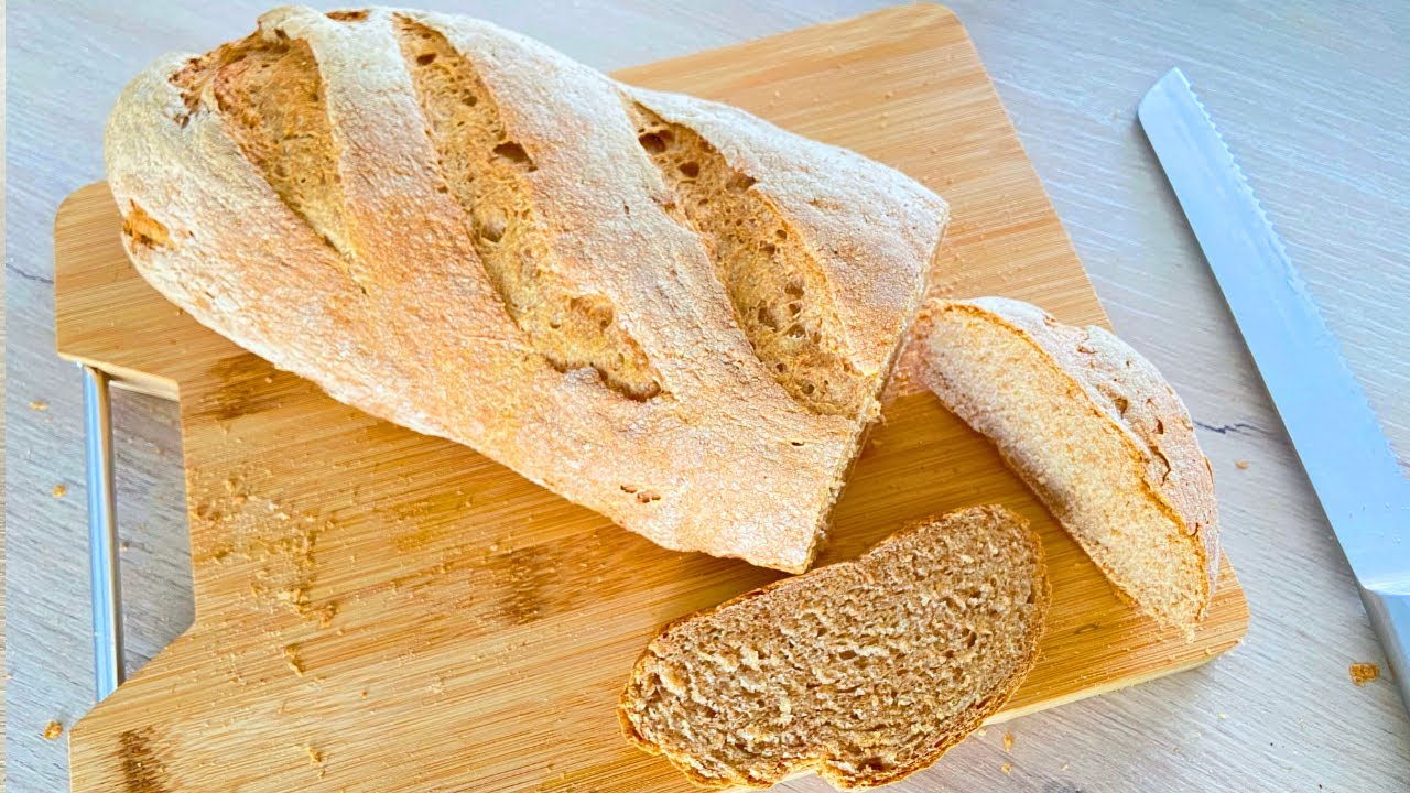 Recette de pain complet￼ avec un pétrissage au Thermomix.