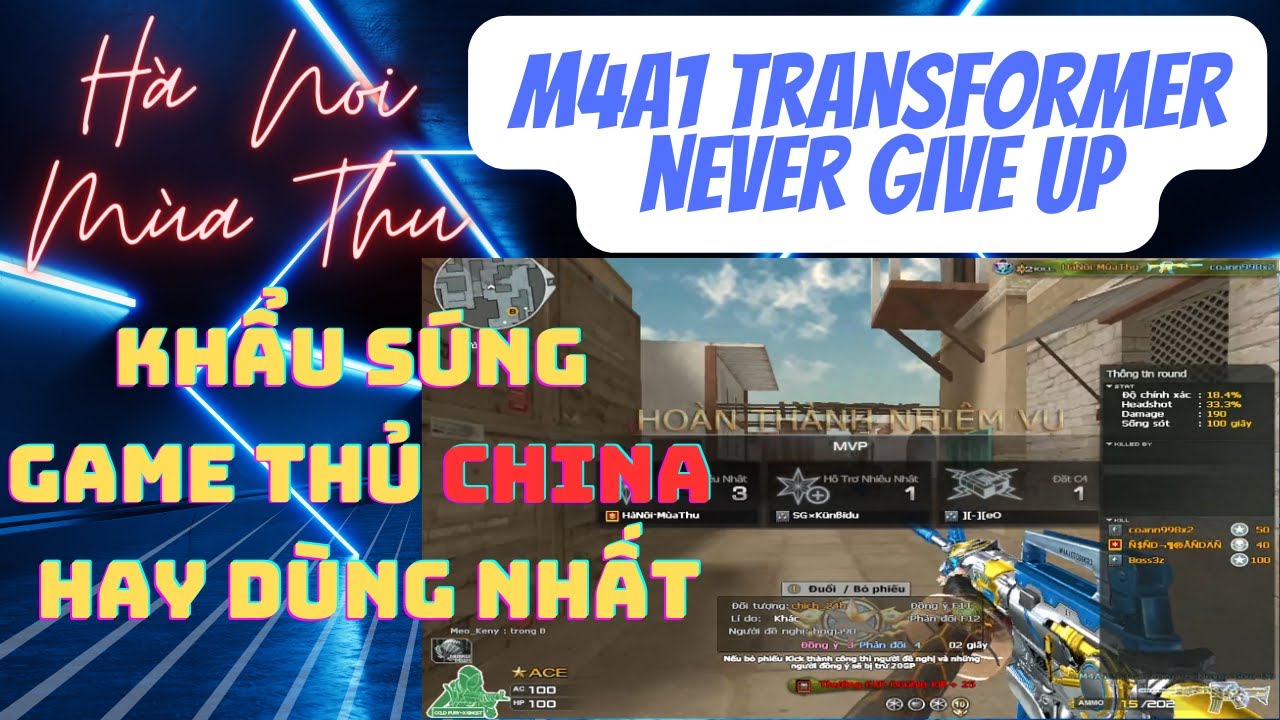[Review Súng] M4A1-S-Transformers-Never Give Up - Khẩu súng rất ngon Game thủ China cực kỳ ưa thích