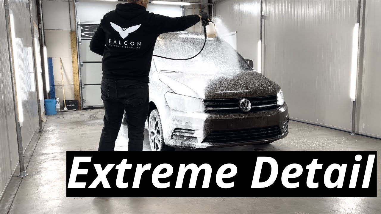 Cleaning a extreme dirty VW Caddy - Wash, polish and wax - Falcon Customs & Detailing ASMR