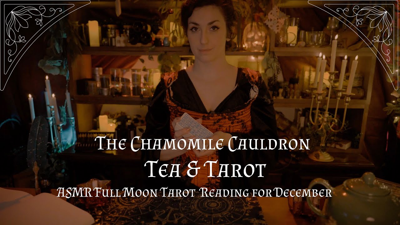 Tea and Tarot for December, Soft Spoken ASMR Tarot Full Moon Reading 🌕