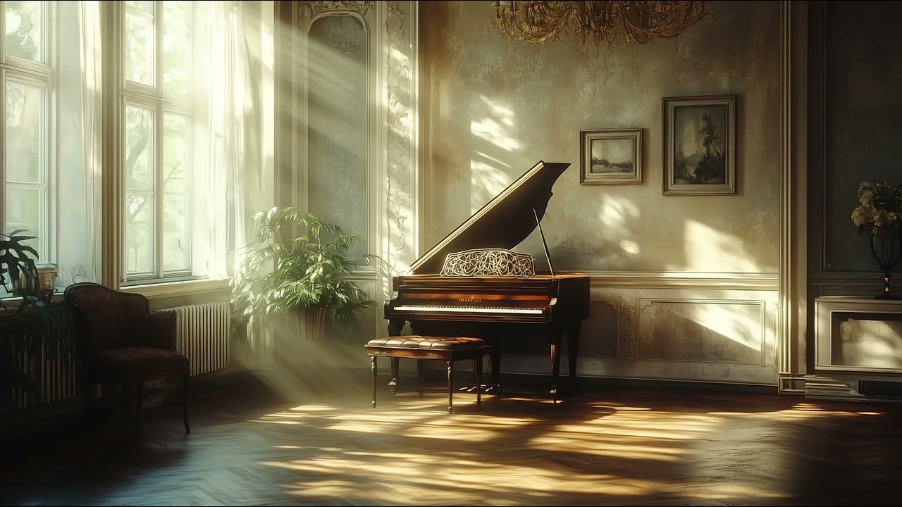Peaceful Piano Music for Relaxation & Rest - Calm Sunlit Room Ambience -  1 hour