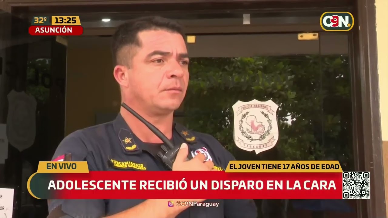 Adolescente de 17 años recibió un disparo en la cara en Asunción