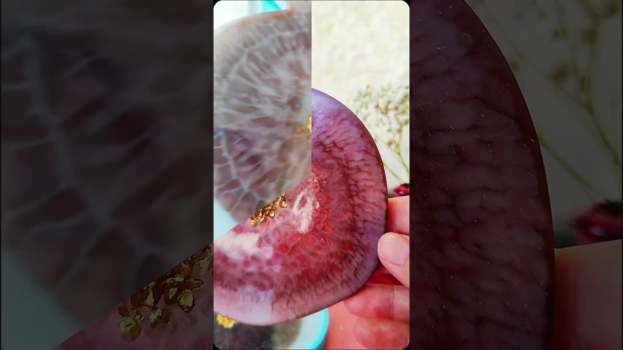resin coasters pomegranate #resin #אפוקסי #diy #resinart #demolding #תחתיותלכוסות #רימון #מתנותלחג