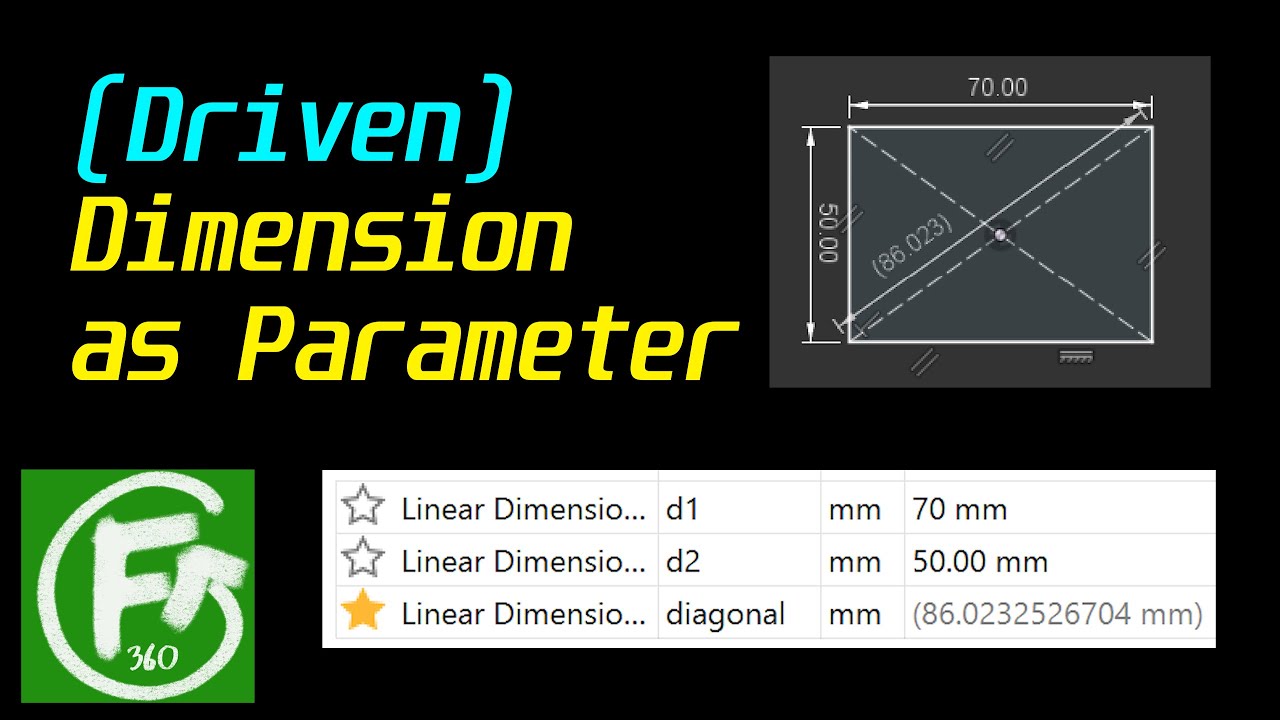 Fusion 360 | Driven Dimension as Parameter