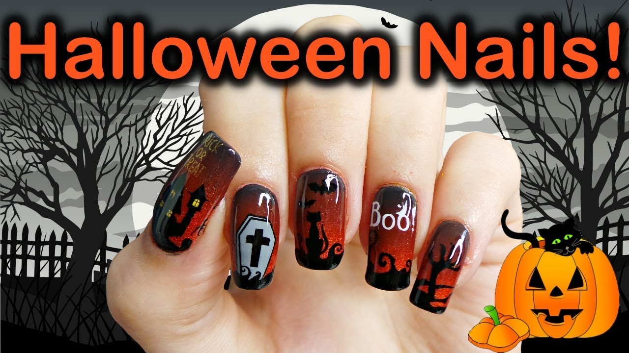 Easy Halloween Nail Stamping Tutorial Part 1