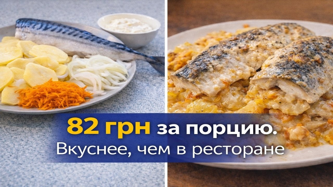 Ужин на четверых за 327 грн — сытно, просто, бюджетно Скумбрия с картофелем в духовке