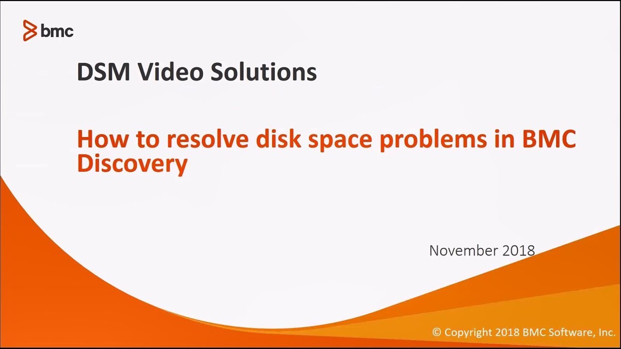 BMC Discovery: How to Resolve Disk Space Problems