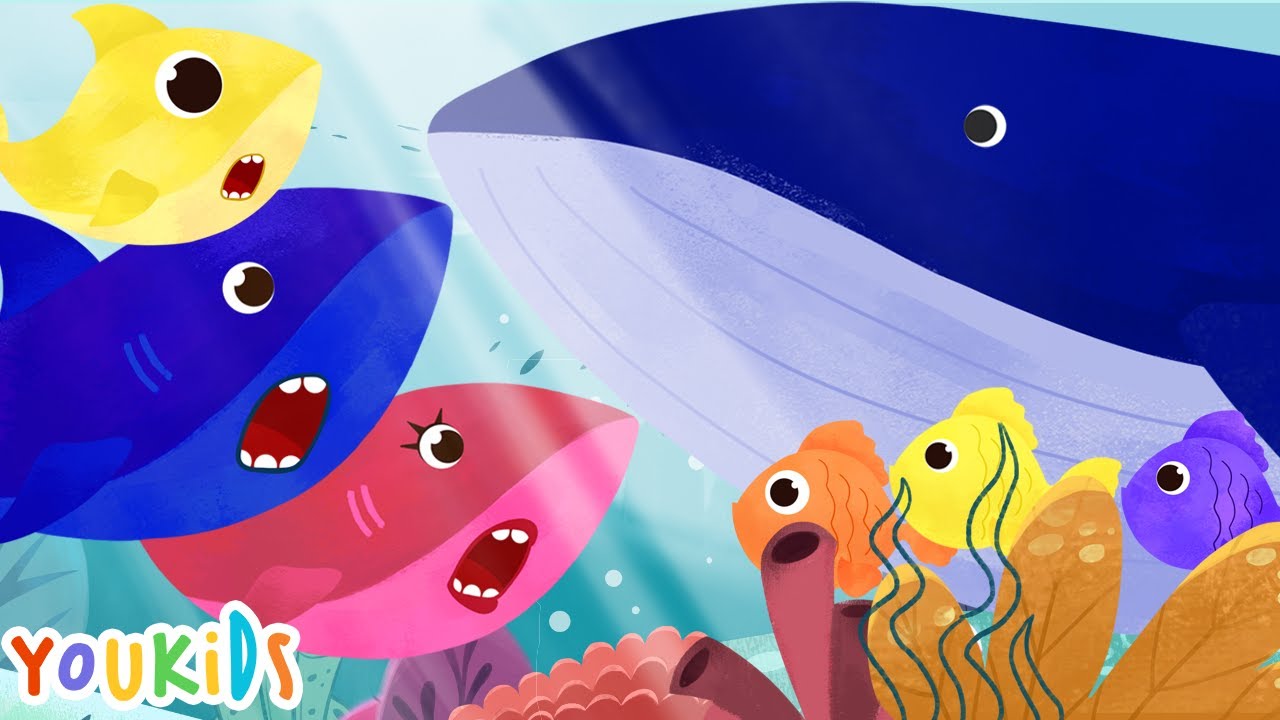 Baby Shark Family met Big Whale | Songs for Kids