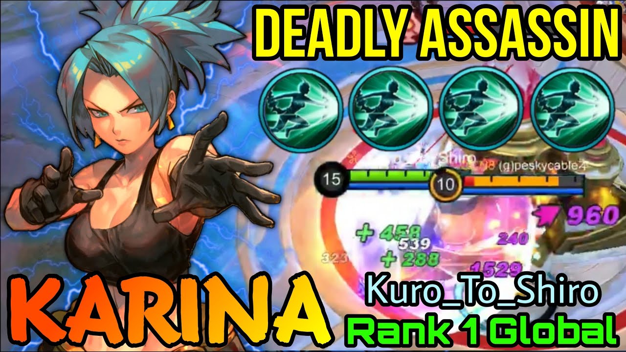 Karina Leona the Deadly Assassin! - Top 1 Global Karina by Kuro_To_Shiro - MLBB