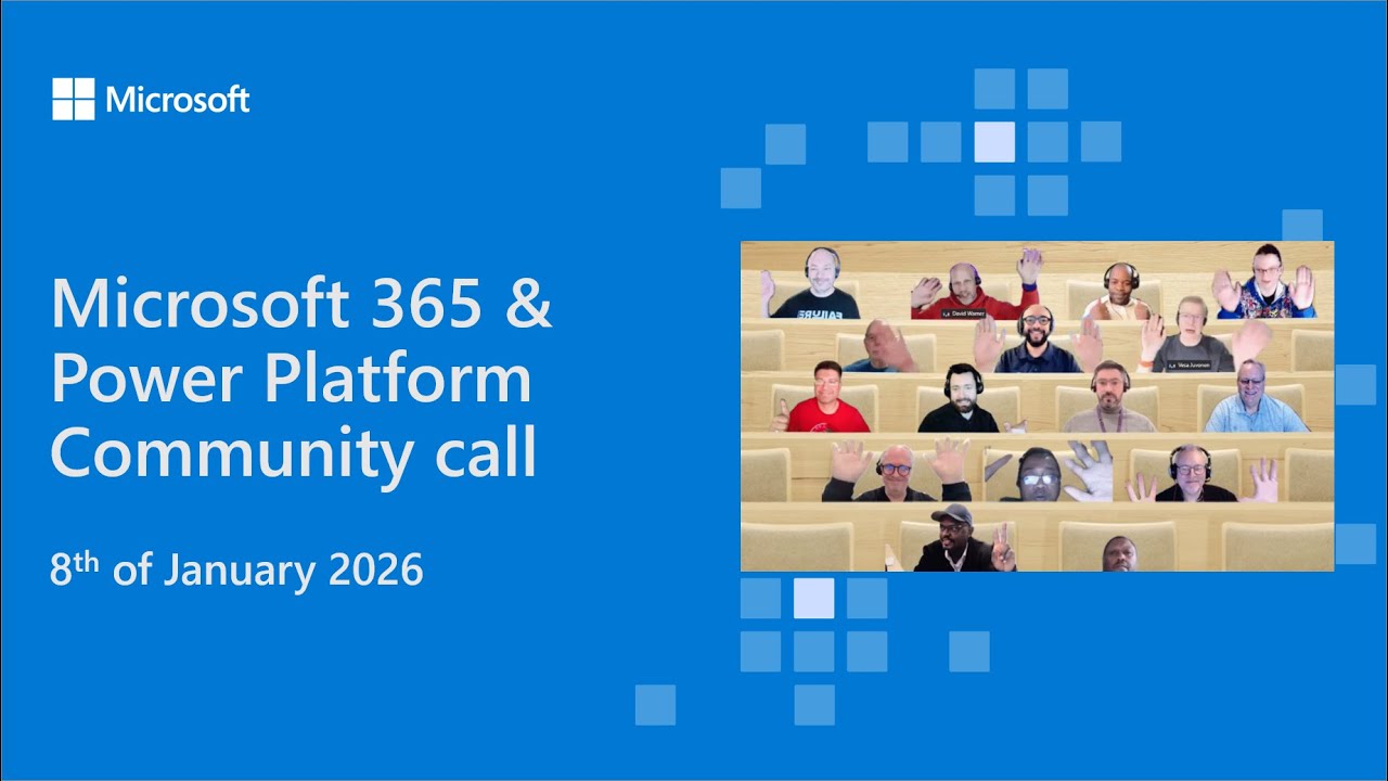 Встреча сообщества Microsoft 365 и Power Platform — 8 января 2026 г.