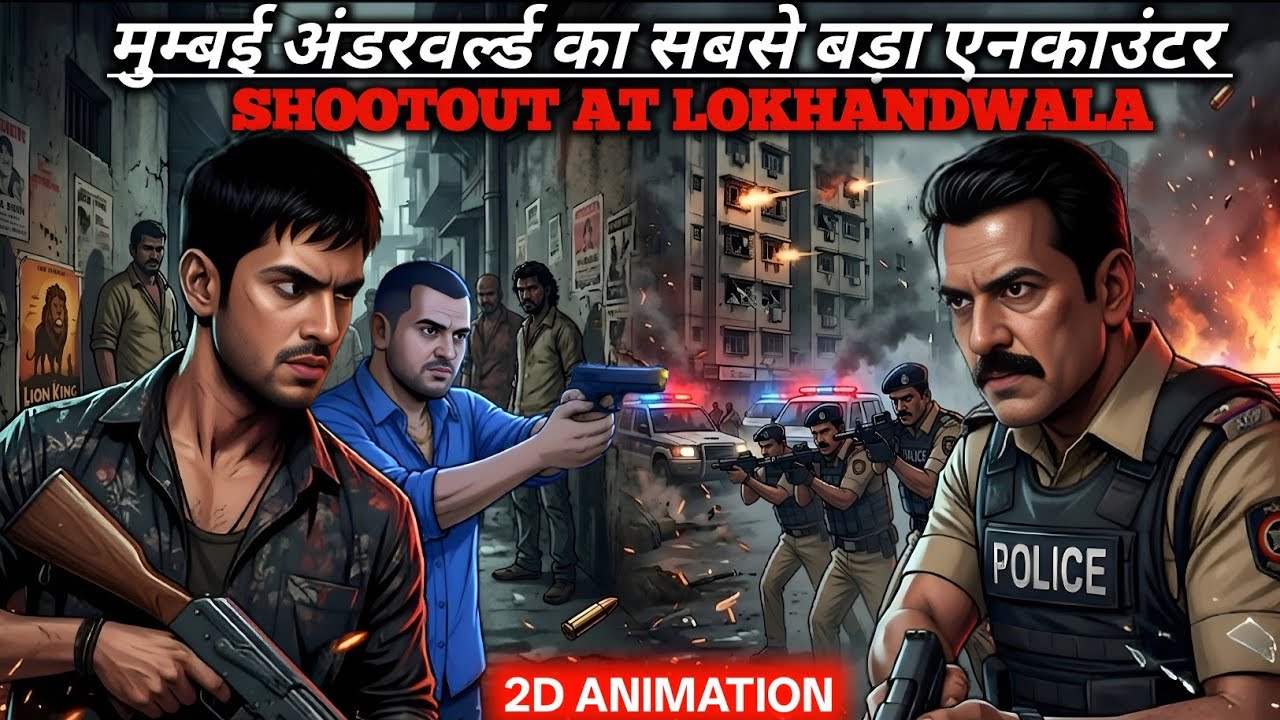 SootOut At Lokhandwala | Mumbai Underworld Ka Sabse Bada Encounter | 2D Animation 