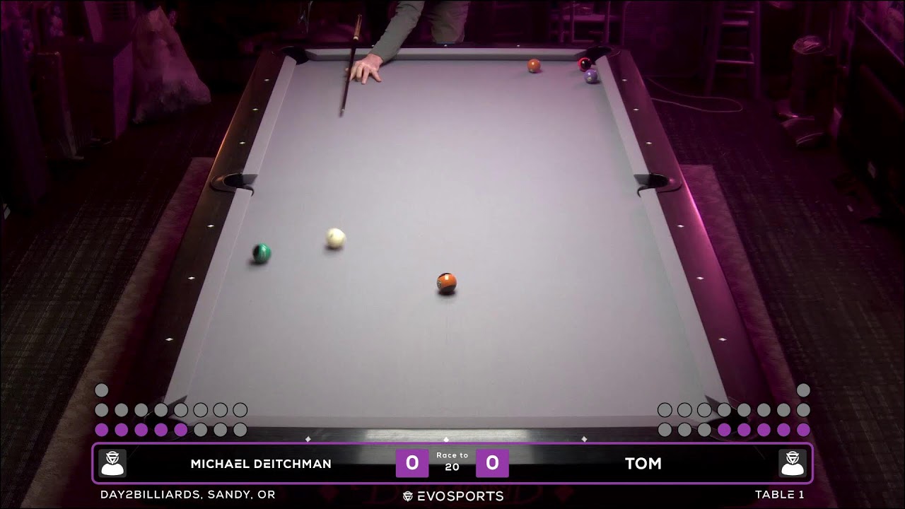 MICHAEL DEITCHMAN  vs TOM - DAY2BILLIARDS - TABLE 1 | EvoSports