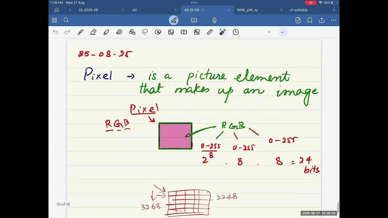 COMPUTER SCIENCE 9618 - File Size Calculation | Class 11
