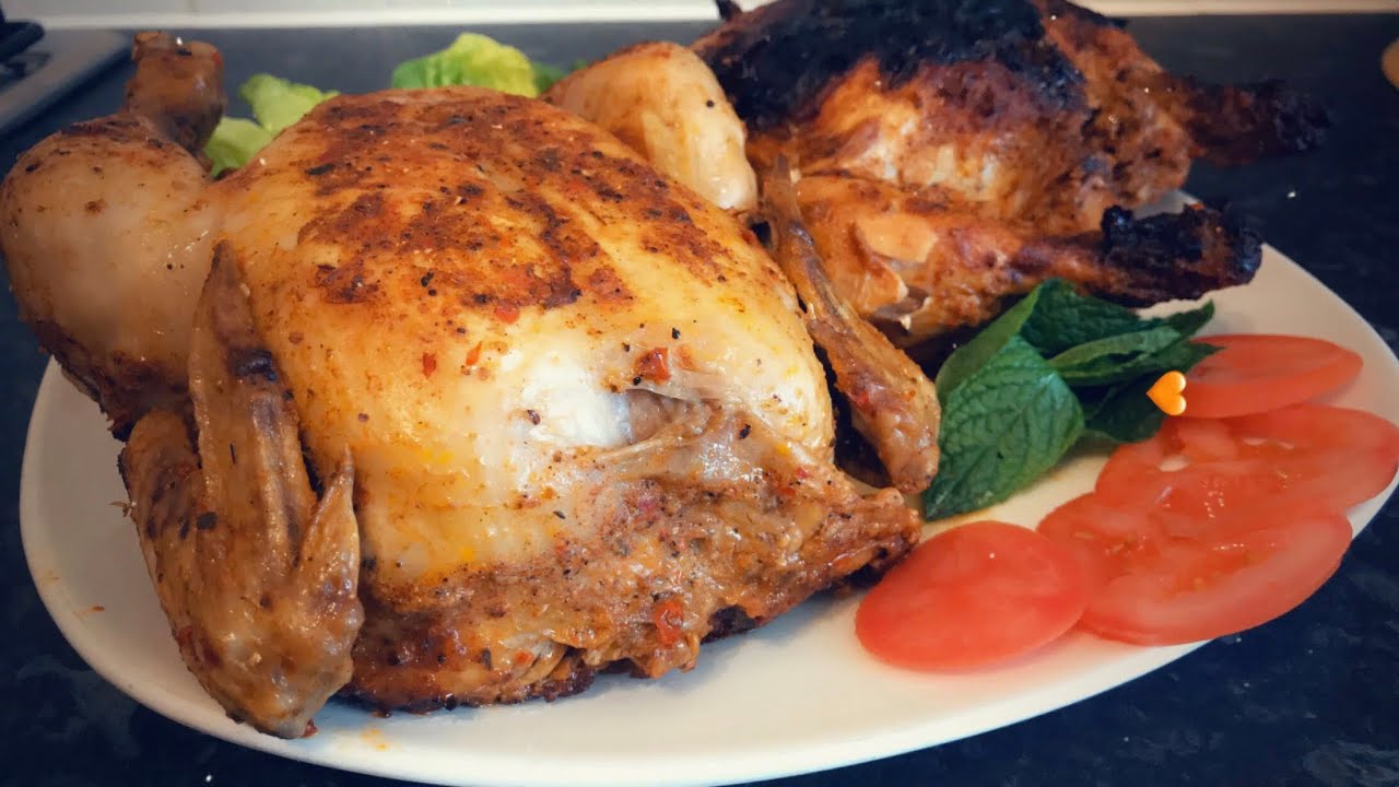 أسرع وألذ تتبيلة دجاج مشوي بالفرن الطعم الذي لايقاوم بمكونات بسيطة وموجودة بكل بيت Roast chicken