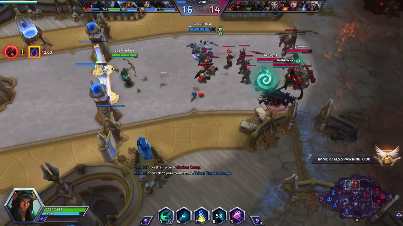 Tyrande 3 Man Stun on BoE - HOTS Moments
