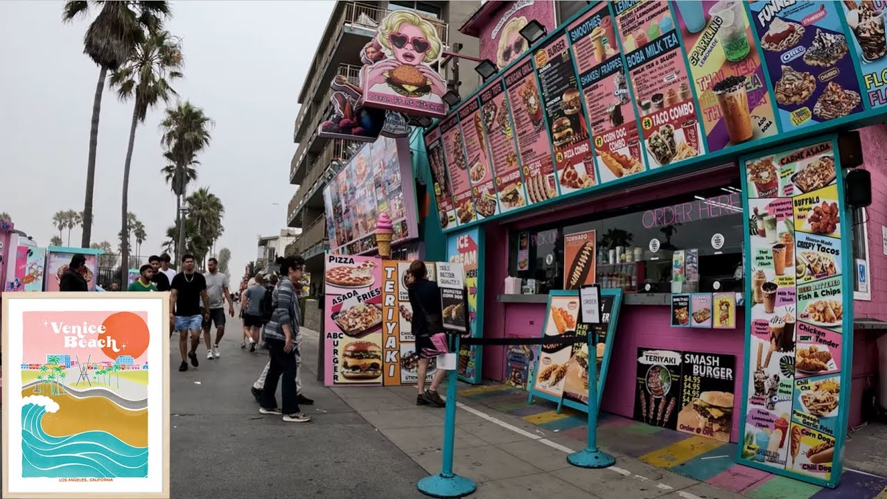 Venice Beach Boardwalk Walk | Los Angeles, California USA