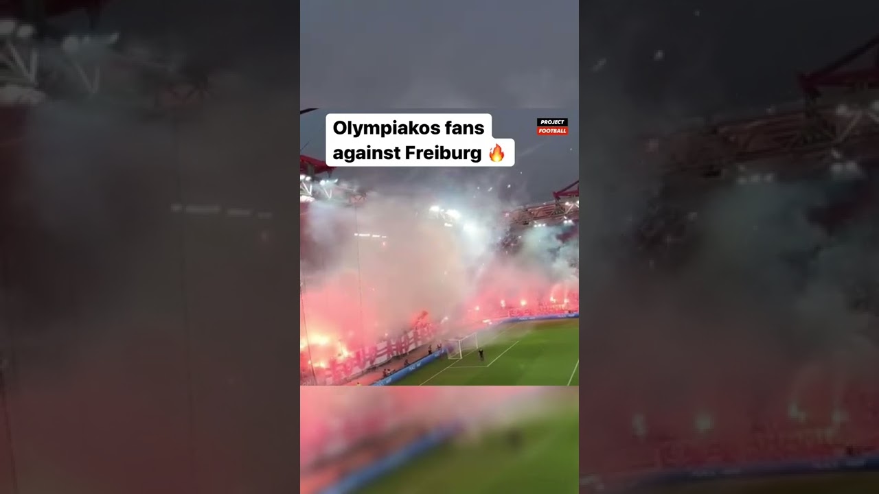 The Olympiakos fans brought some serious atmosphere to their home match against Freiburg 🔥