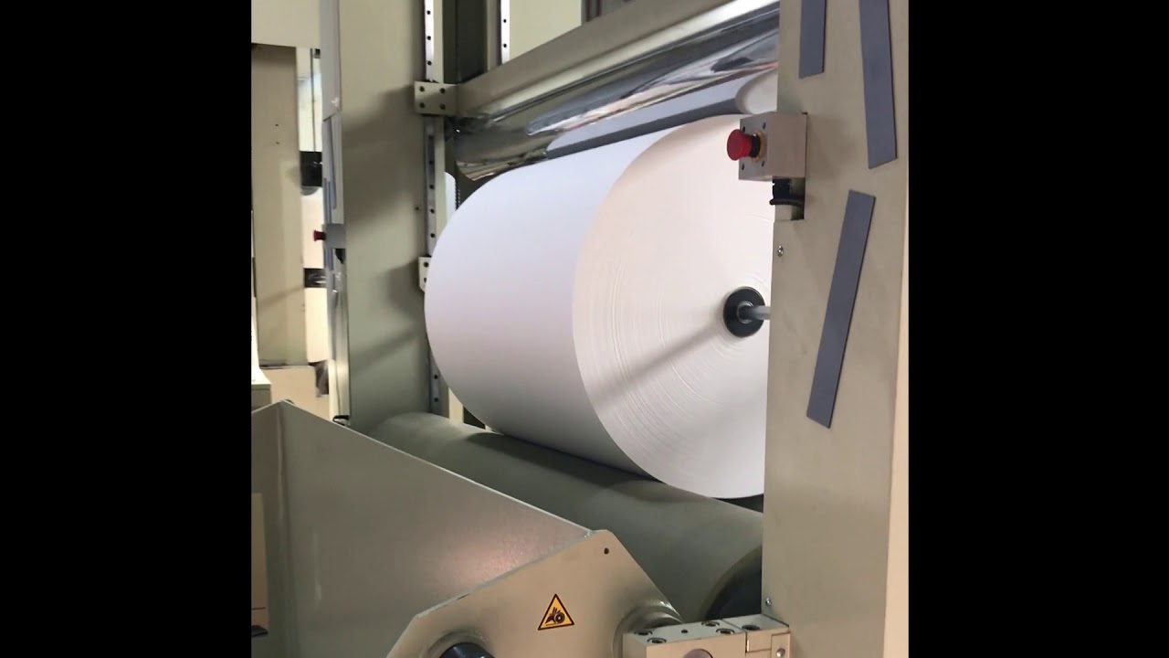 Model B201 - 2200 PE Laminated Cup Board Slitter Installed in Turkey