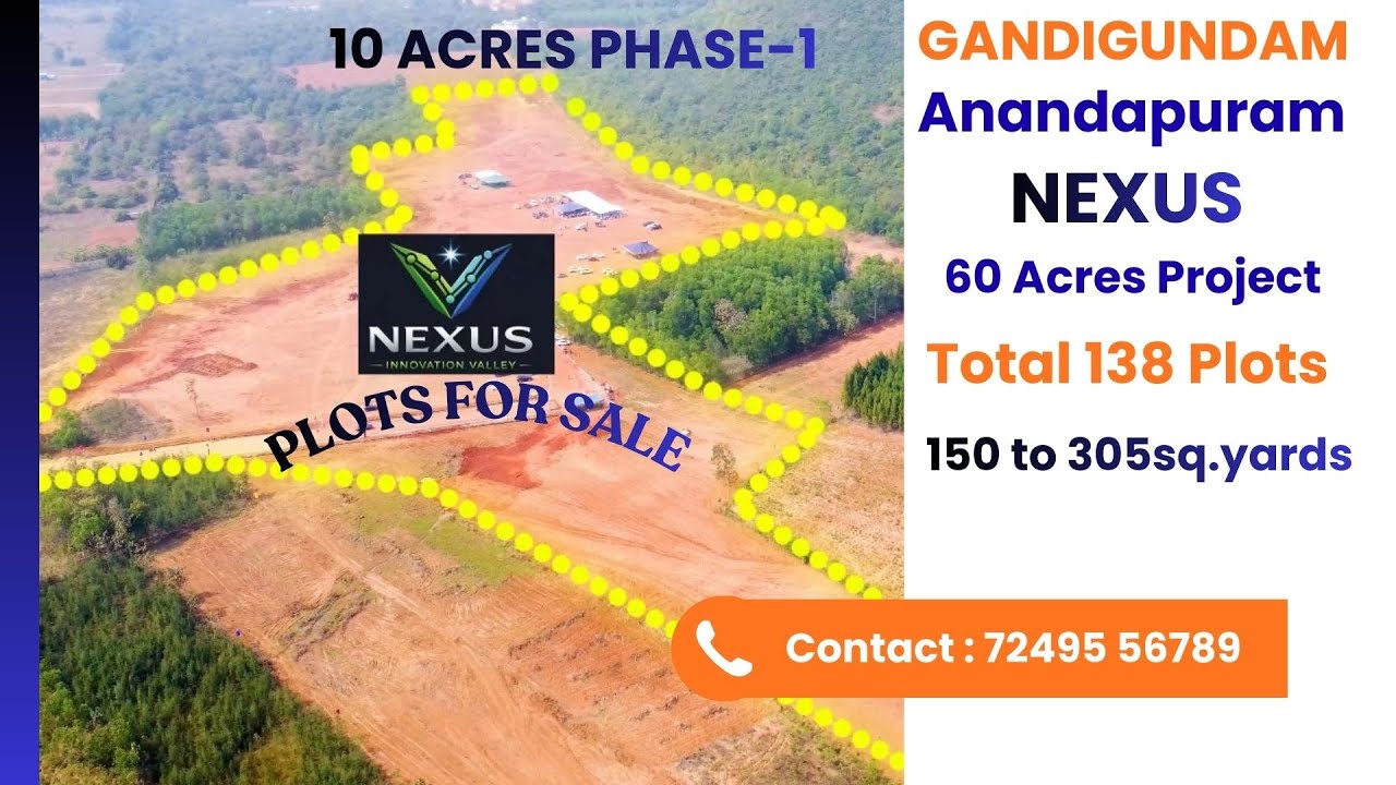 NEXUS INNOVATION VALLEY PHASE -1 10 ACRES | ALL FACINGS PLOT FOR SALE NEAR GANDIGUNDAM HIGHWAY