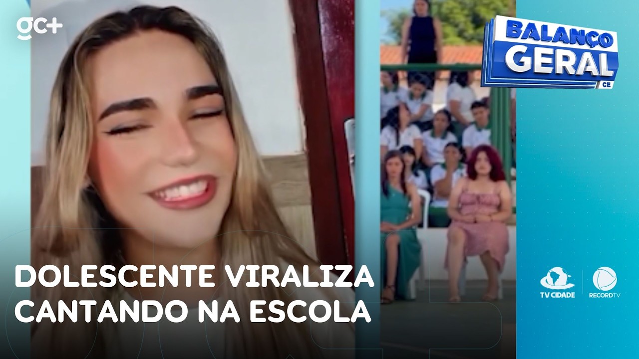 Adolescente viraliza cantando na escola | Balanço Geral CE