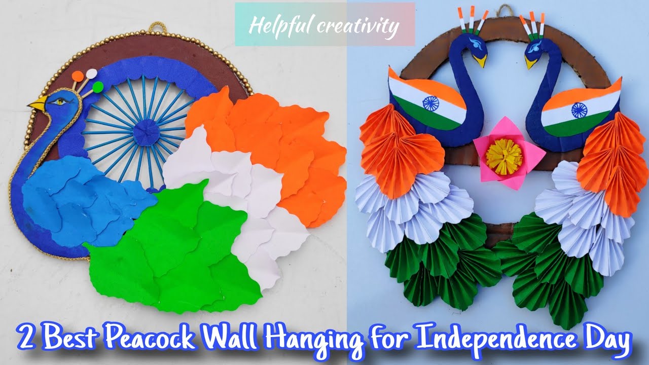 2 Best Peacock Wall Hanging For Independence Day/DIY Independence Day Craft Ideas/Peacock Craft