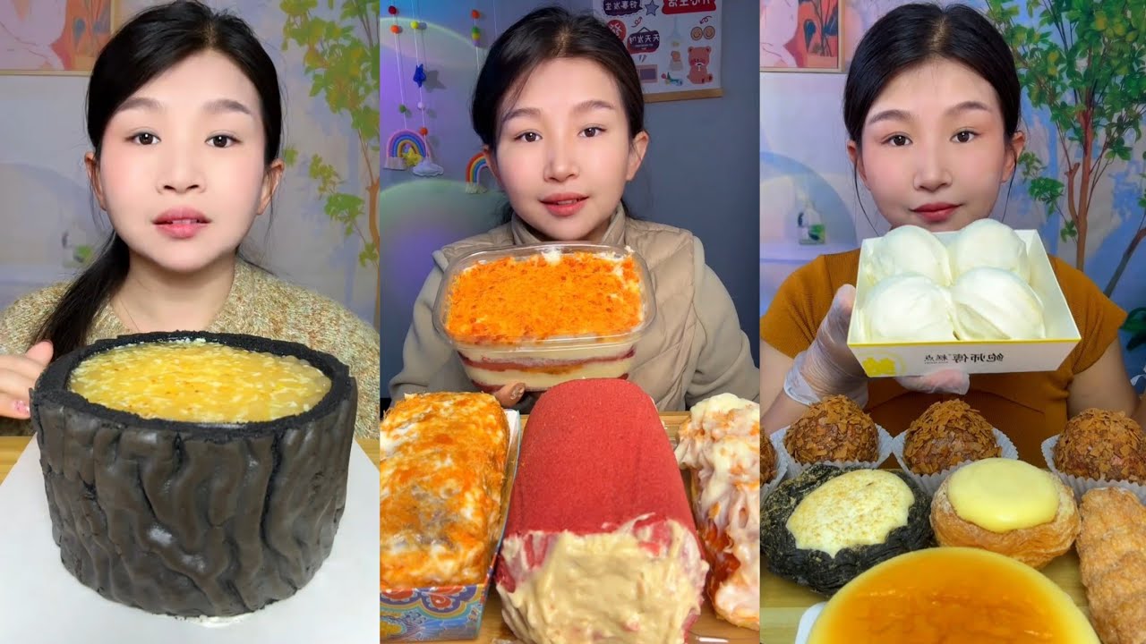 Asmr Challenge Cake 🍰🎂 Dessert 🎂 Chocolate 🍫 Tiramisu cheesecakes #creamy #tiramisu #lavacake 