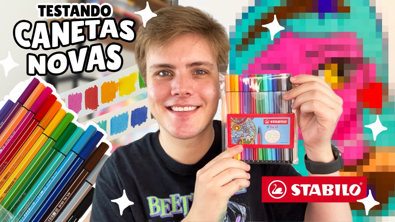 Testando Canetas Novas! Stabilo Pen 68 &ndash; Ser&aacute; que Valem a Pena?