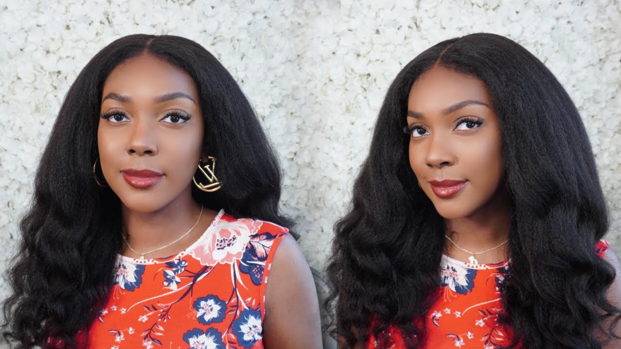LUVME HAIR | 4C Edges | Kinky Edges Kinky Straight 5x5 Closure HD Lace Glueless Wig 100% Human Hair