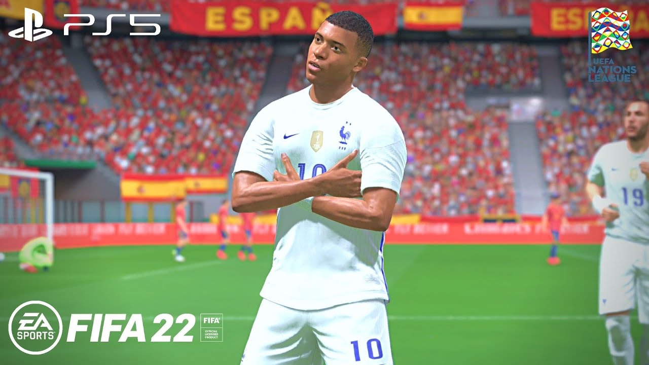 FIFA 22 - Spain vs. France - UEFA Nations League Final Full Match PS5 Next Gen Gameplay | 4K