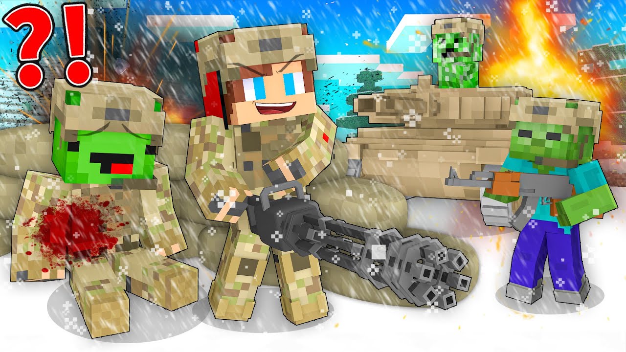 How Mikey and JJ WAR vs ZOMBIE in Minecraft (Maizen)