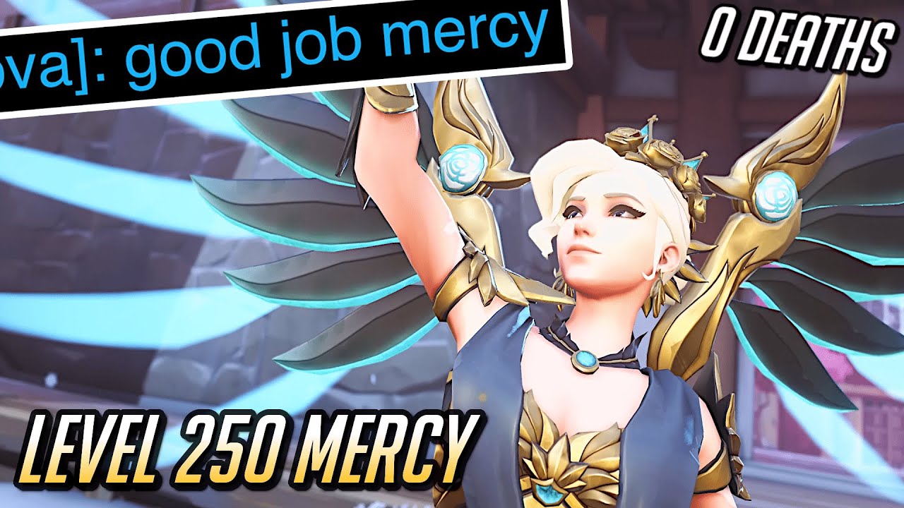 Level 250 Mercy With *0 Deaths*! 🤍💙 Mercy Season 13 - Overwatch 2