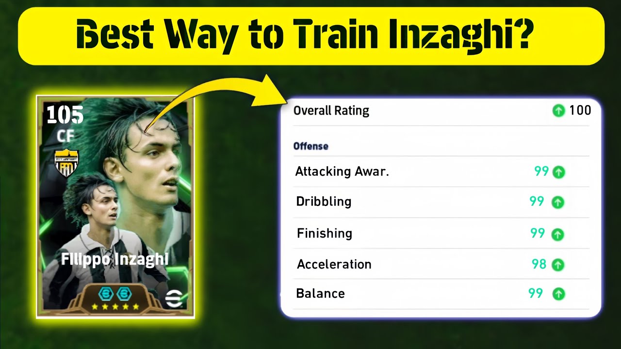 Inzaghi 105 Rated Epic Double Booster Best Training Guide in eFootball 2025 🔥