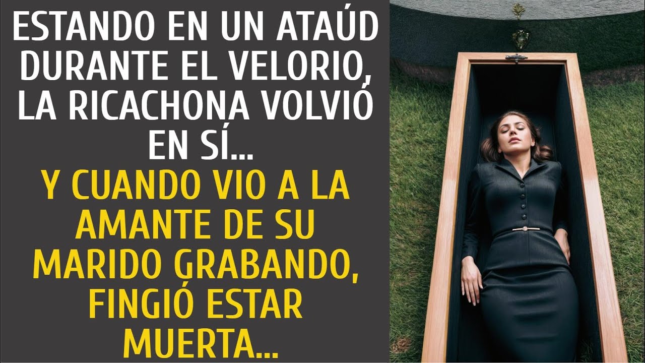 Estando en un ataúd durante el velorio, la ricachona volvió en sí… Y cuando vio a la amante de su…