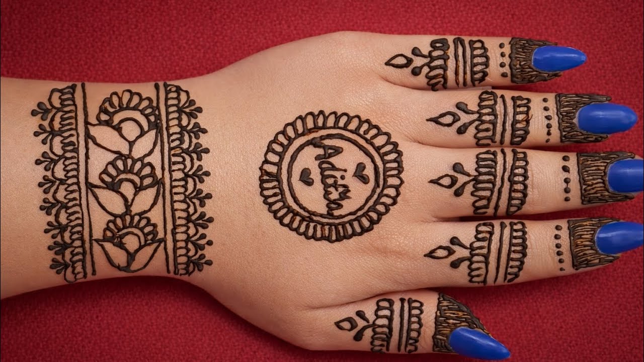 Very easy mehndi design for back hand|| simple mehndi|| letest mehndi|| bridal mehndi|| Eid mehndi |