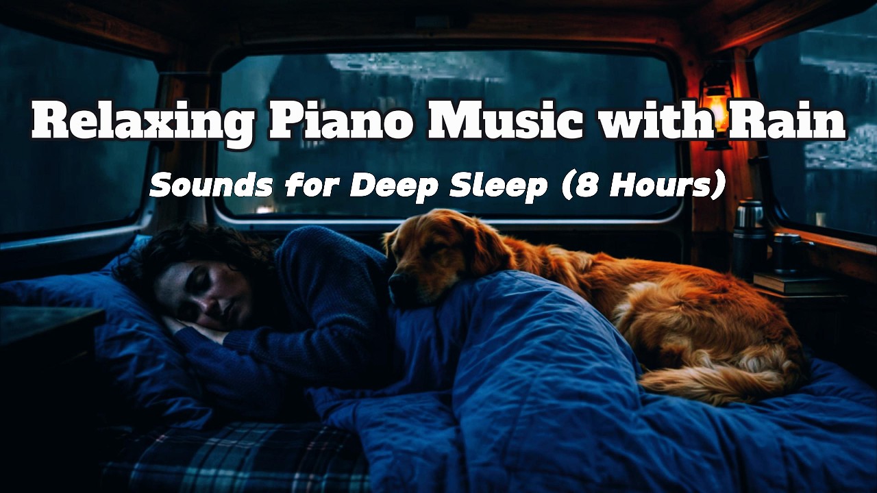 Relaxing Piano Music with Rain Sounds for Deep Sleep (8 Hours)