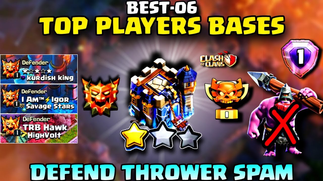 Top 6 Best Town Hall 18 Bases for 1 STARS ! With TH18 War Base Link (Clash of Clans)