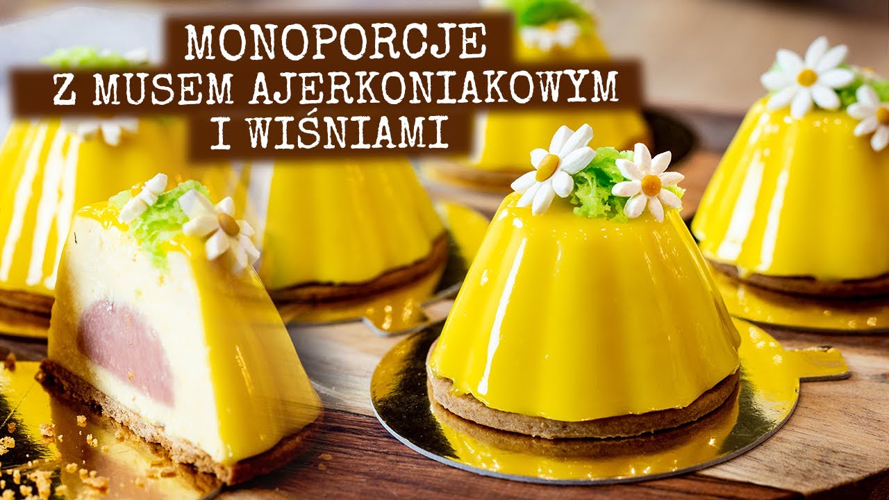 MONOPORCJE WIELKANOCNE z musem ajerkoniakowym, wiśnią i orzechami!