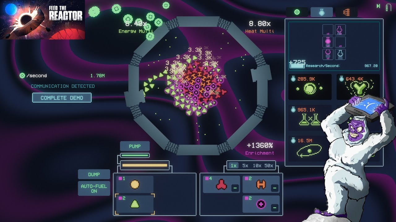 Последний день перед релизом демо-версии Feed the Reactor