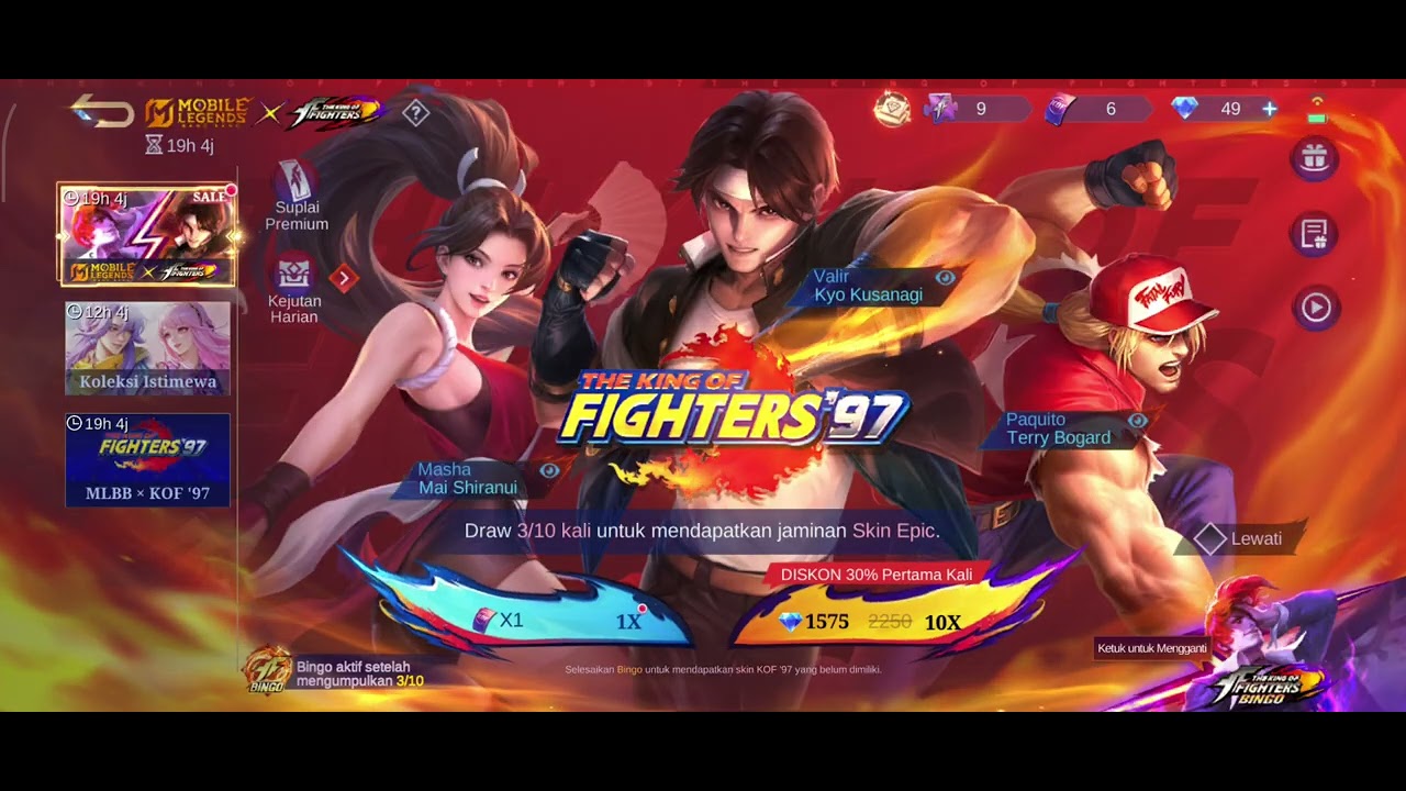 Gacha coba2 kehokkyan pada event KOF BINGO/97 ronde 2 part 6.