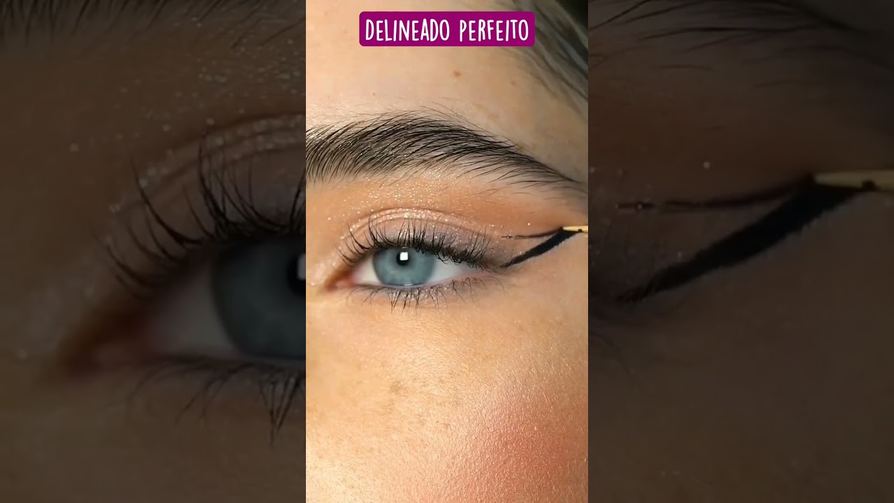 Truque para fazer delineado perfeito&hearts;️ #delineado #tutorialdemaquiagem
