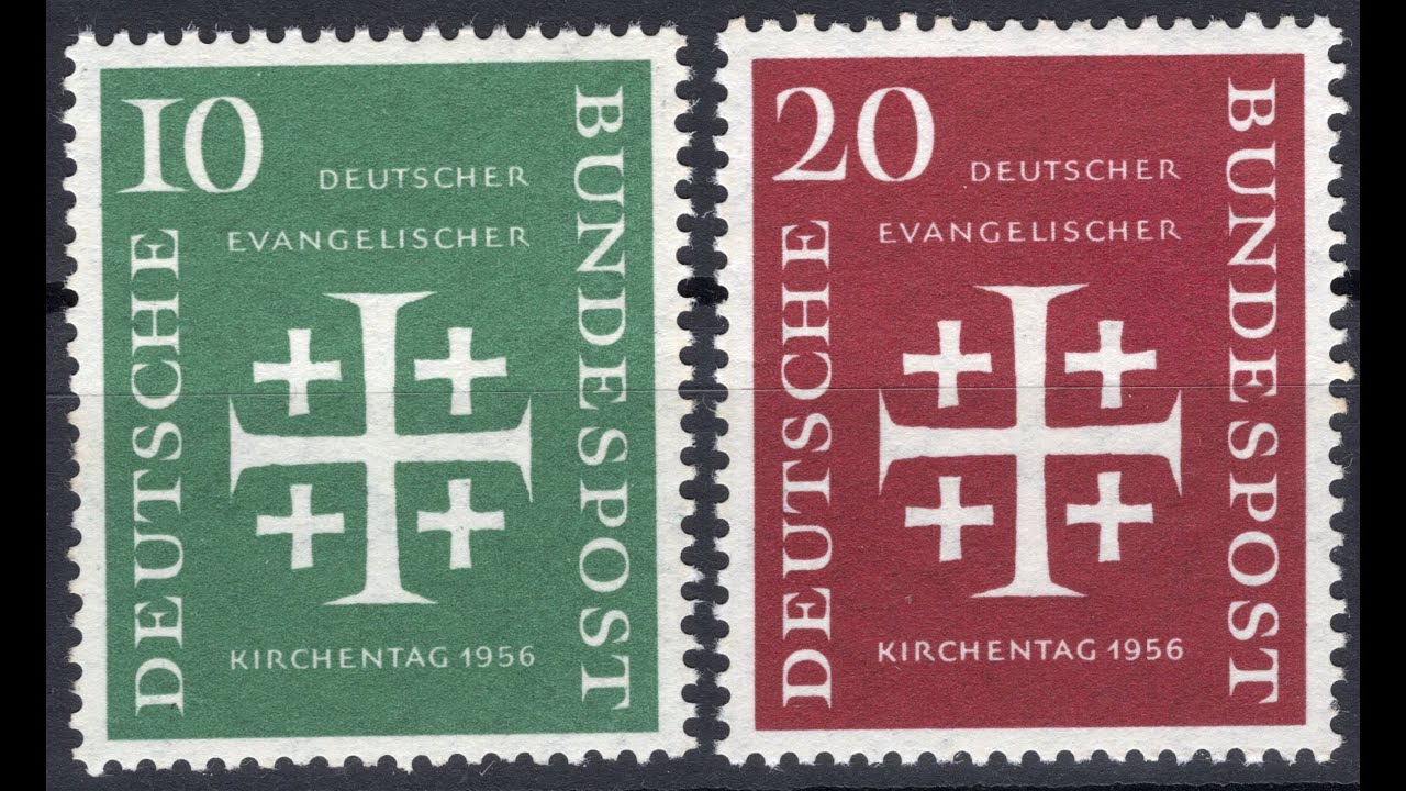 Die Briefmarken der Deutschen Bundespost aus dem Jahr 1956 inkl. Wertschätzung