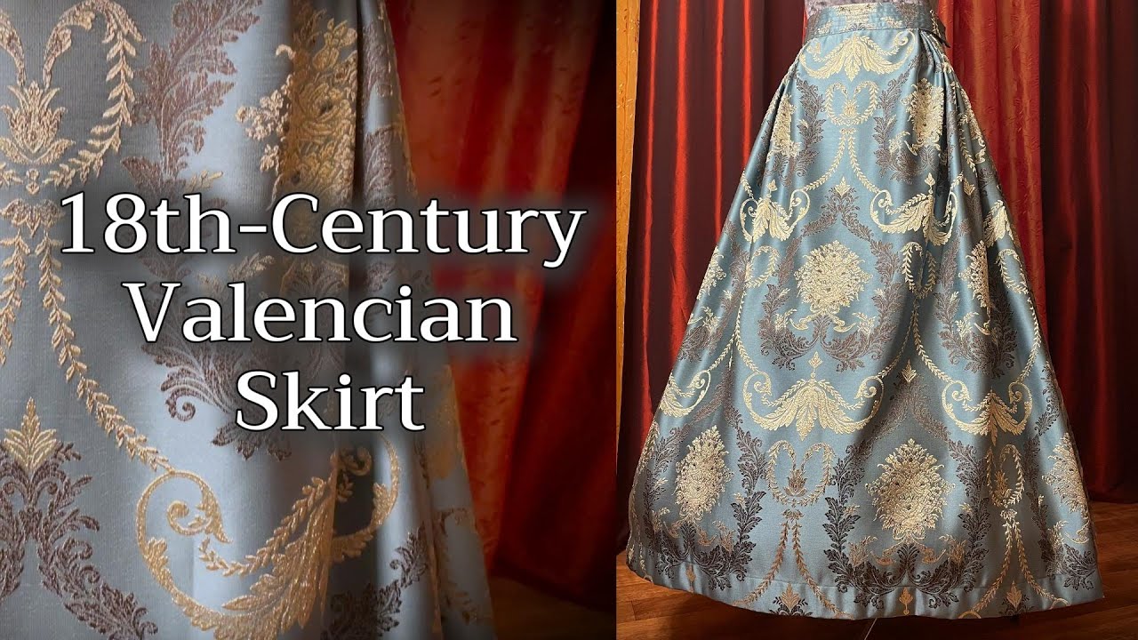 ASMR Sewing an 18th-Century Valencian Silk Skirt (No Talking)