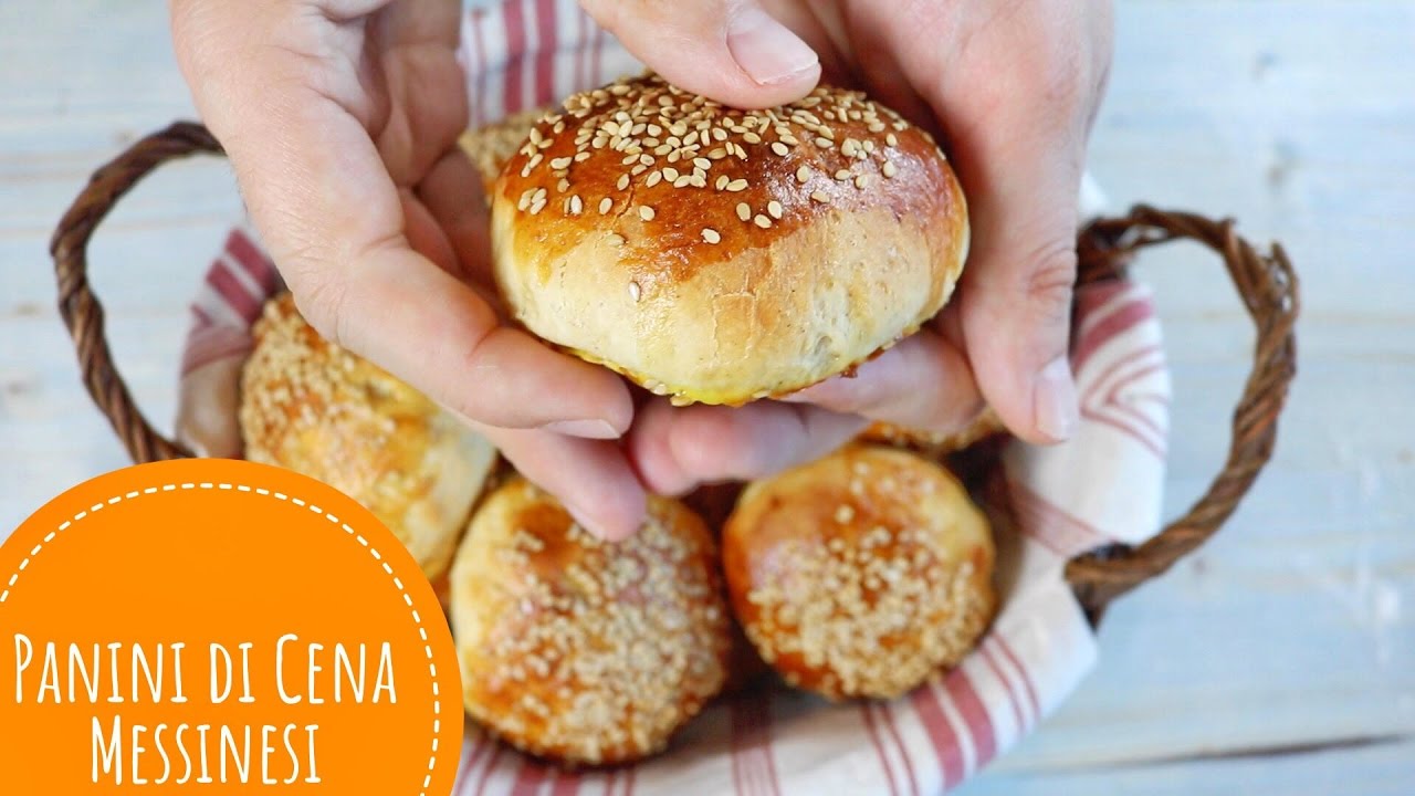 Ricetta Panini di cena messinesi | Ricetta siciliana originale con Nutella e sesamo | Morbidissimi |