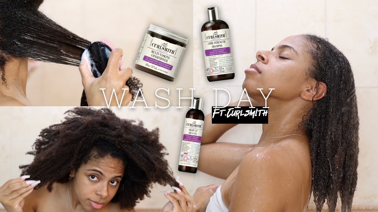 Wash Day Using Curlsmith's Core Strength Line 😍🙌🏾 | Wash & Go on Type 4 Low Porosity Hair 👀